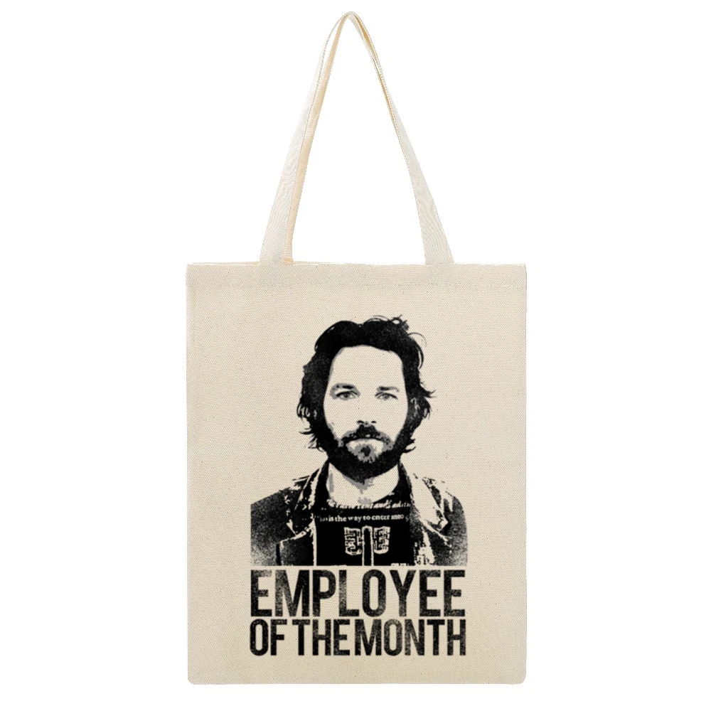 Employee Of The Month Paul Rudd Funny Cool Graphic Movie Beige Canvas Tote Shopping Bag