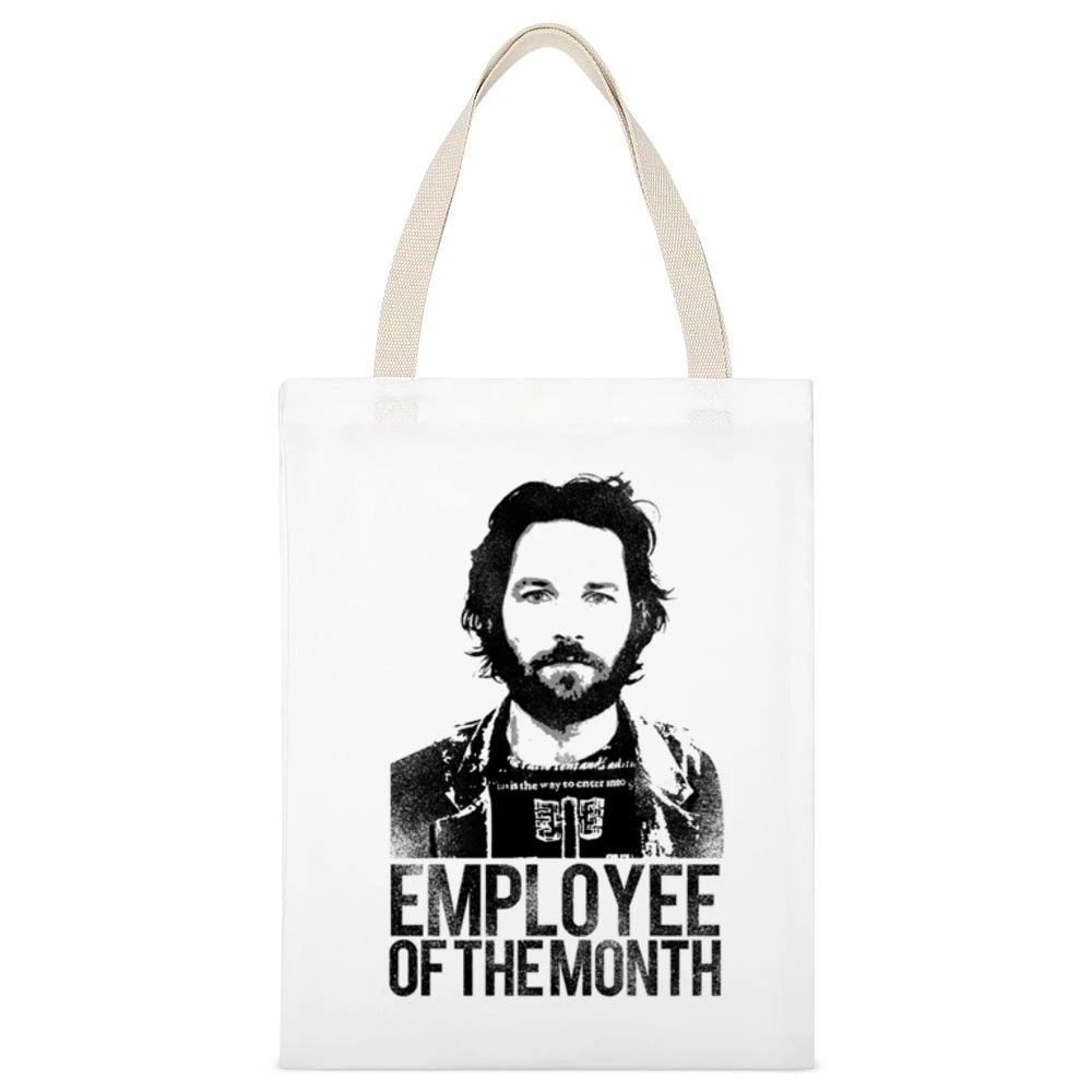 Employee Of The Month Paul Rudd Funny Cool Graphic Movie White Canvas Tote Shopping Bag