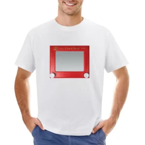 Etch A Sketch Fun Cool Vintage Graphic Retro 80s Toy Asian Size Men T-Shirt