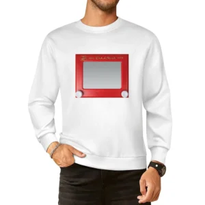 Etch A Sketch Fun Cool Vintage Graphic Retro 80s Toy European Size Pullover Sweater