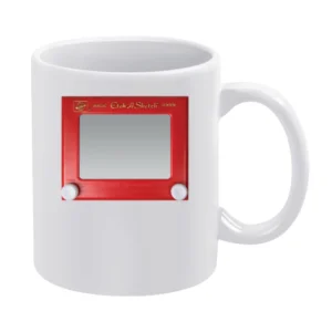 Etch A Sketch Fun Cool Vintage Graphic Retro 80s Toy White Mug
