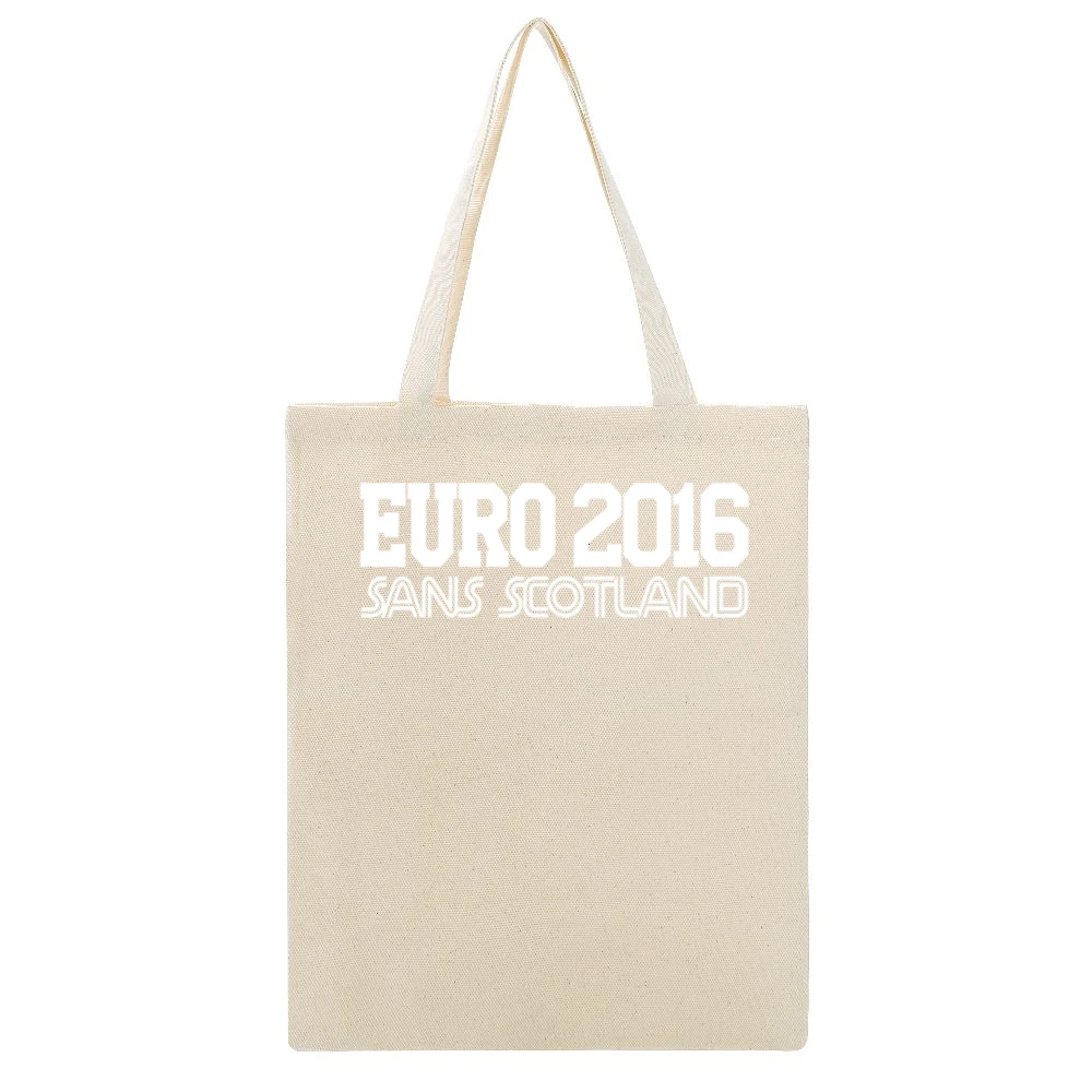 Euro 2016 Sans Scotland Funny No Scotland Football Europe Soccer Graph Beige Canvas Tote Shopping Bag