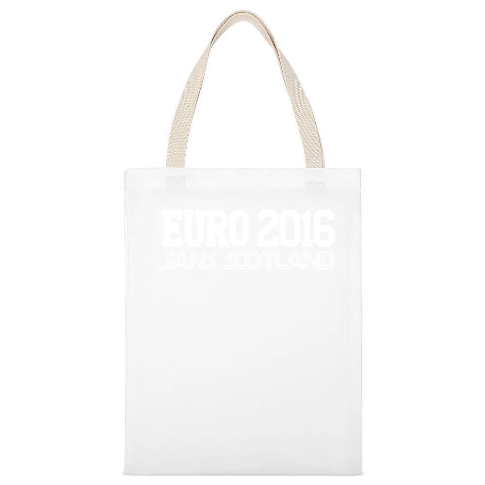 Euro 2016 Sans Scotland Funny No Scotland Football Europe Soccer Graph White Canvas Tote Shopping Bag