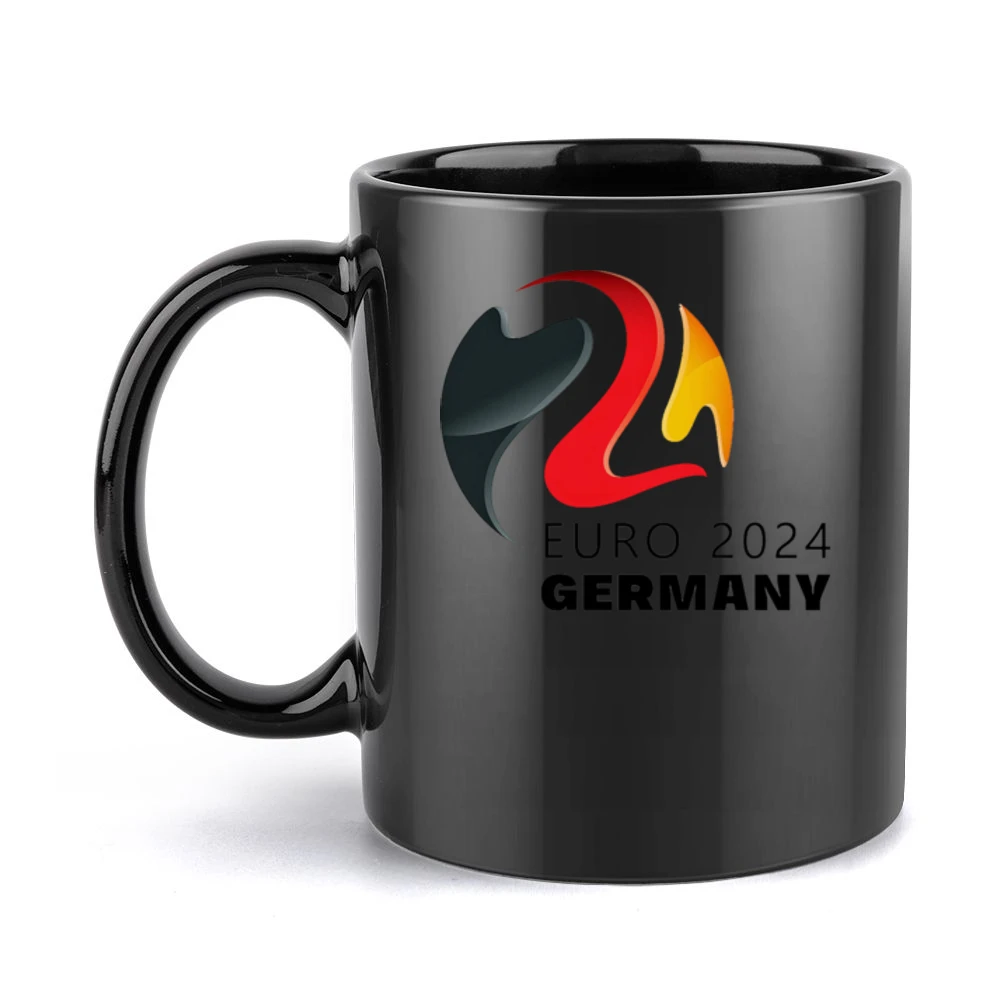 Euro 2024 Germany Host Nation Soccer Football Black Mug