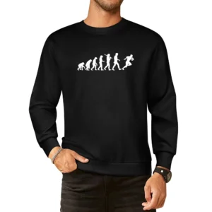 Evolution Of A Rugby Player Sport European Size Pullover Sweater