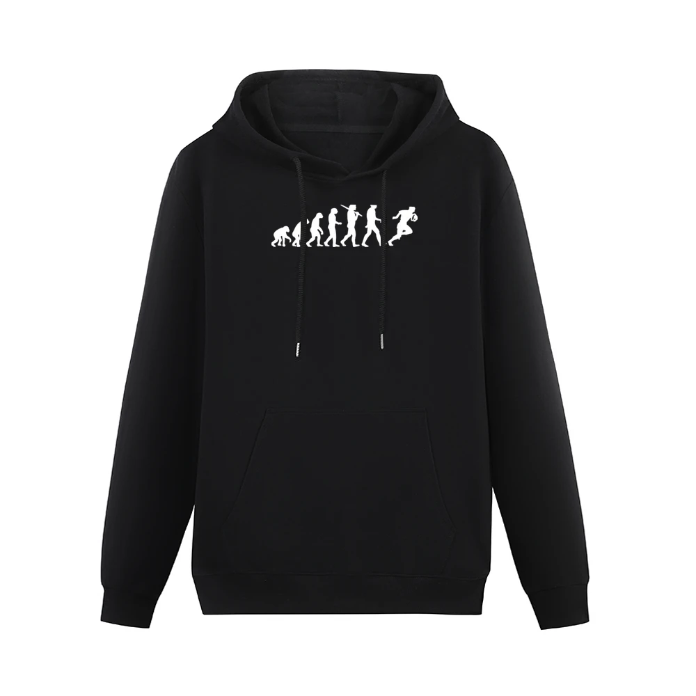 Evolution Of A Rugby Player Sport Men Hoodie With Pocket