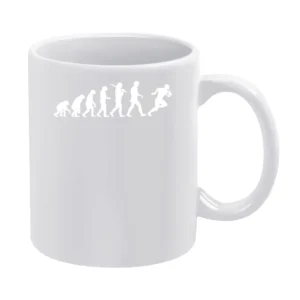 Evolution Of A Rugby Player Sport White Mug