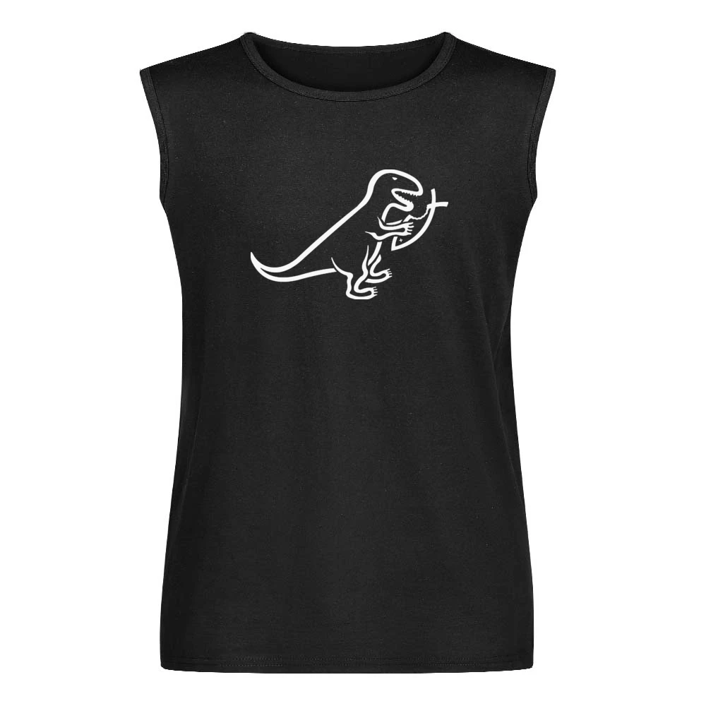 Evolution Versus Creationism Dinosaur Fish Funny Men Sleeveless T-Shirt