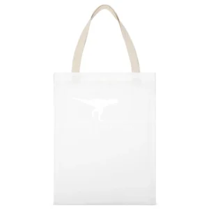 Exercise - motivation required funny T-rex running men White Canvas Tote Shopping Bag