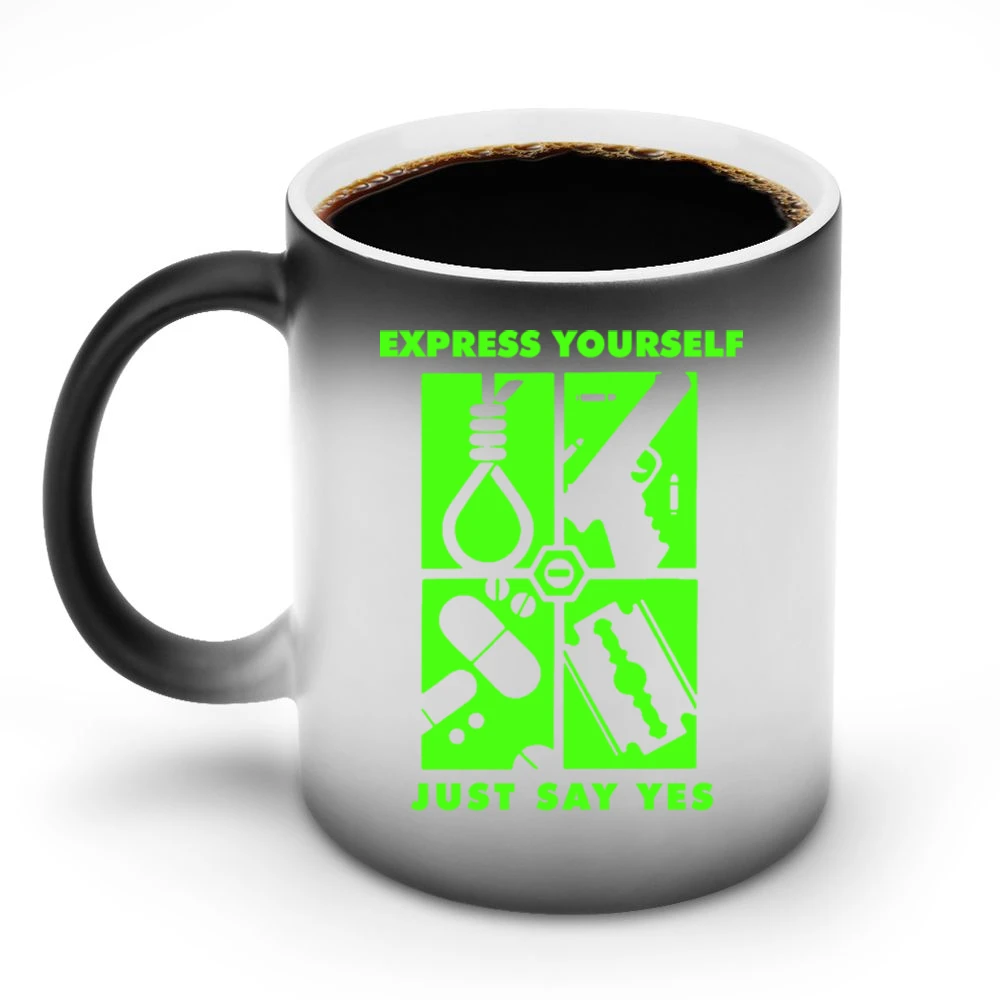 Express yourself just say yes Discoloration Mug