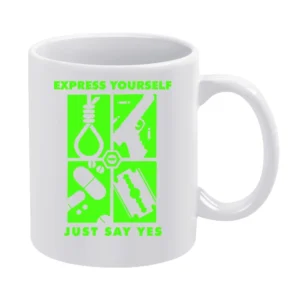 Express yourself just say yes White Mug