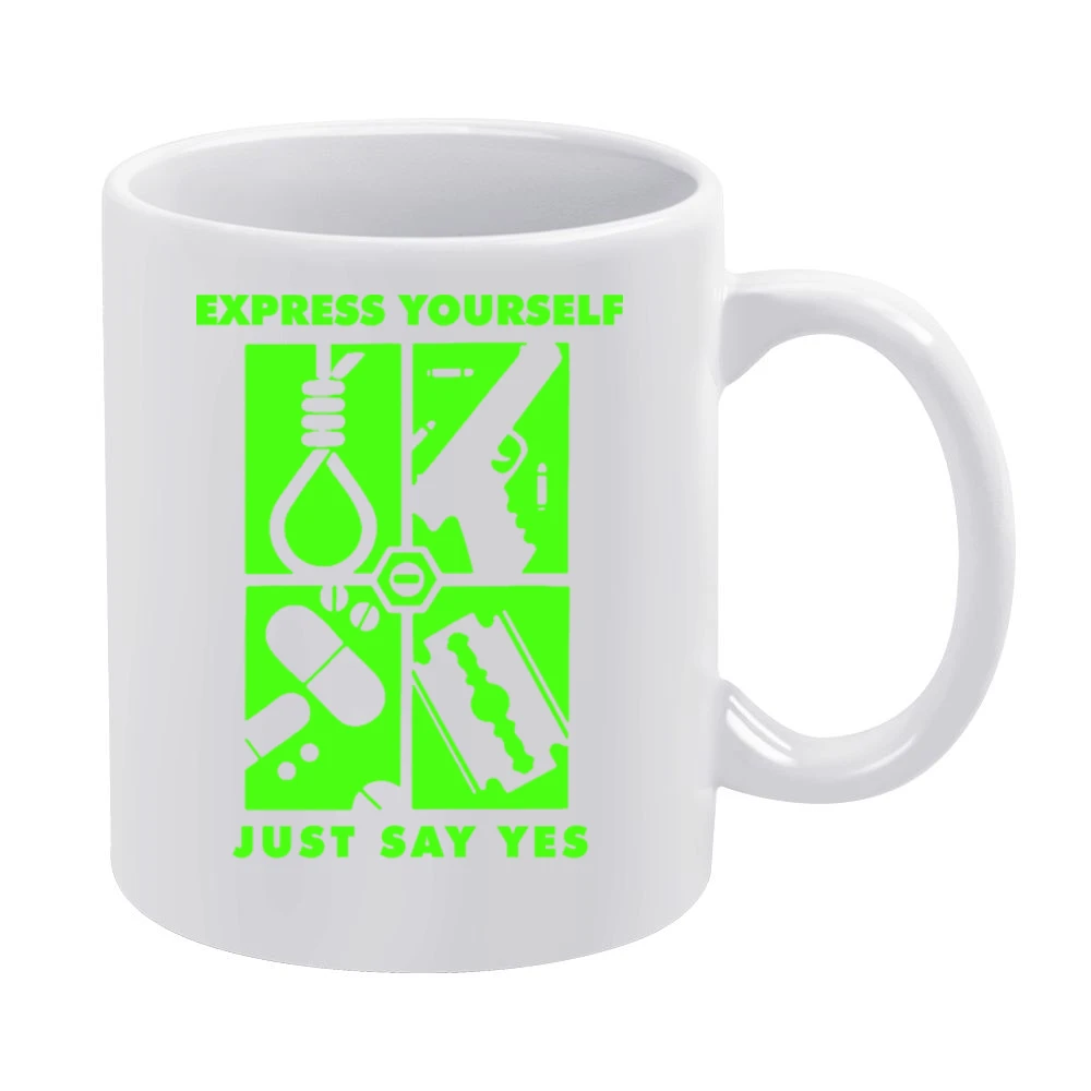 Express yourself just say yes White Mug