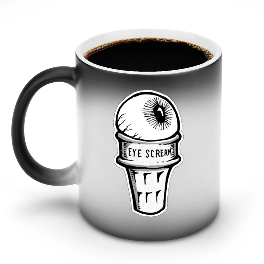 Eye Scream Ice Cream Fun Graphic Tee Shirt Discoloration Mug