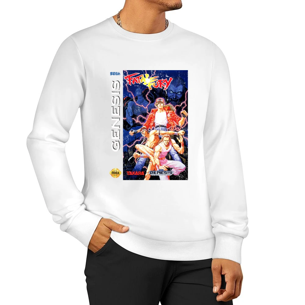Fatal Fury Sega Genesis Old School Retro Video Game Fan Distressed T S Men Pullover Sweatshirt