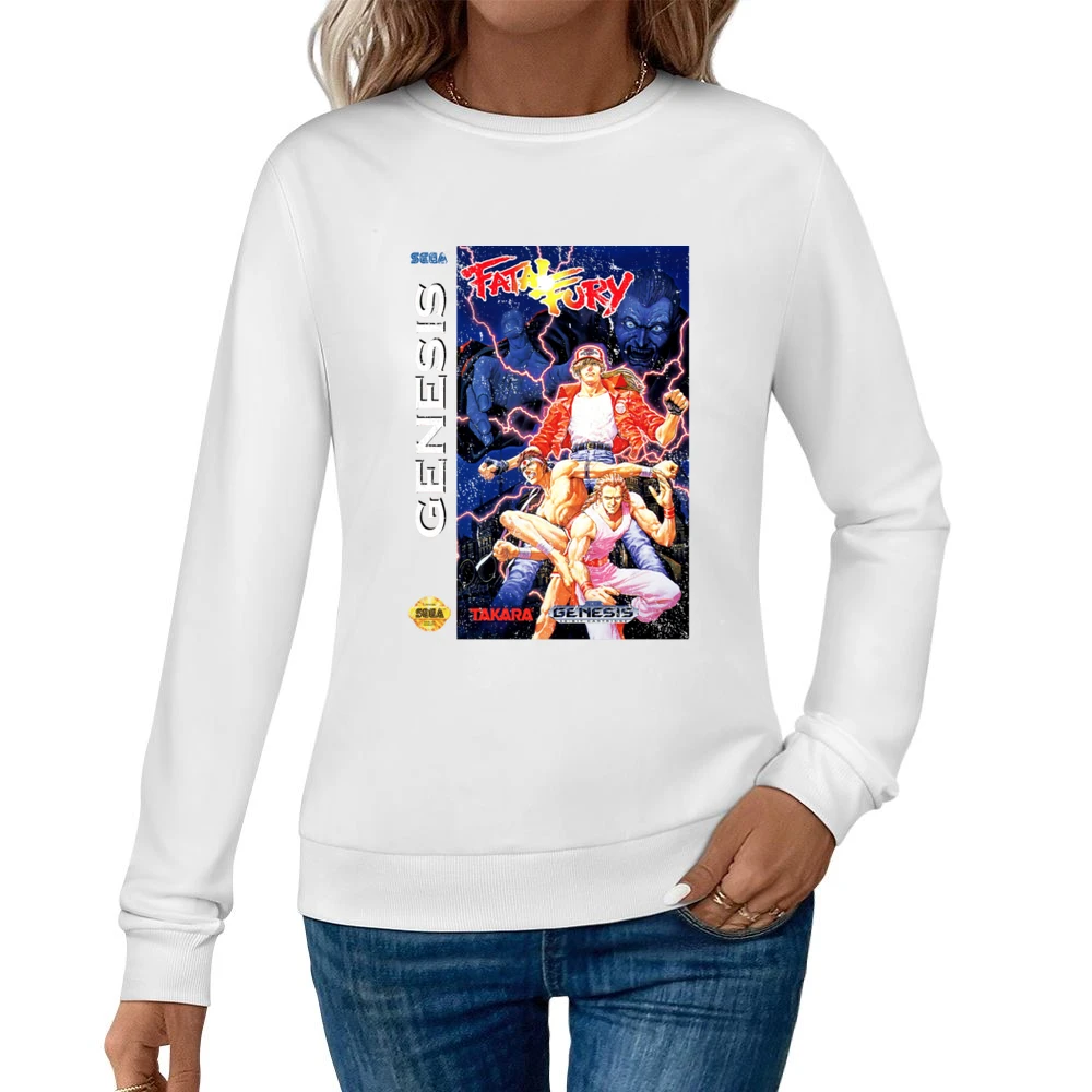 Fatal Fury Sega Genesis Old School Retro Video Game Fan Distressed T S Women Pullover Sweatshirt