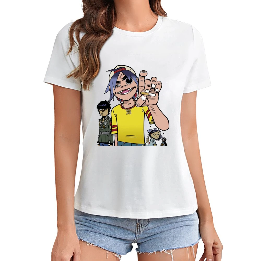 Feel good inc - Gorillaz band Asian Size Women Ladies T-shirt