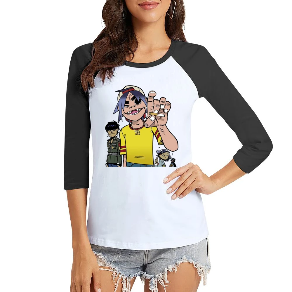 Feel good inc - Gorillaz band Women Ladies 3-4 Sleeve T-Shirt