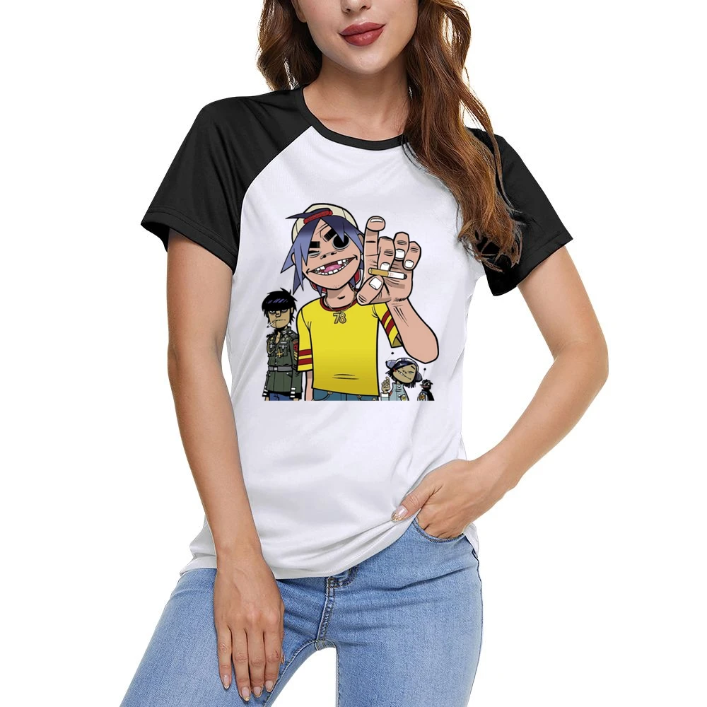 Feel good inc - Gorillaz band Women Ladies Short Sleeve T-Shirt