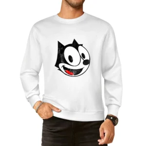 Felix The Cat Fun Vintage Style Distressed Retro Tv Show Graphic T Shi European Size Pullover Sweater