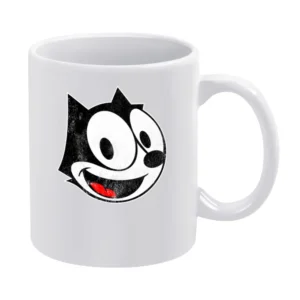Felix The Cat Fun Vintage Style Distressed Retro Tv Show Graphic T Shi White Mug