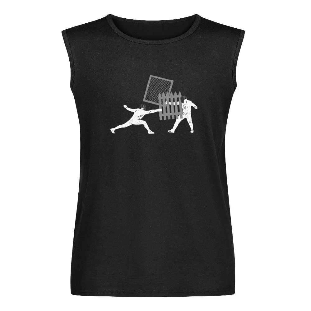 Fencing Funny Sports Men Sleeveless T-Shirt
