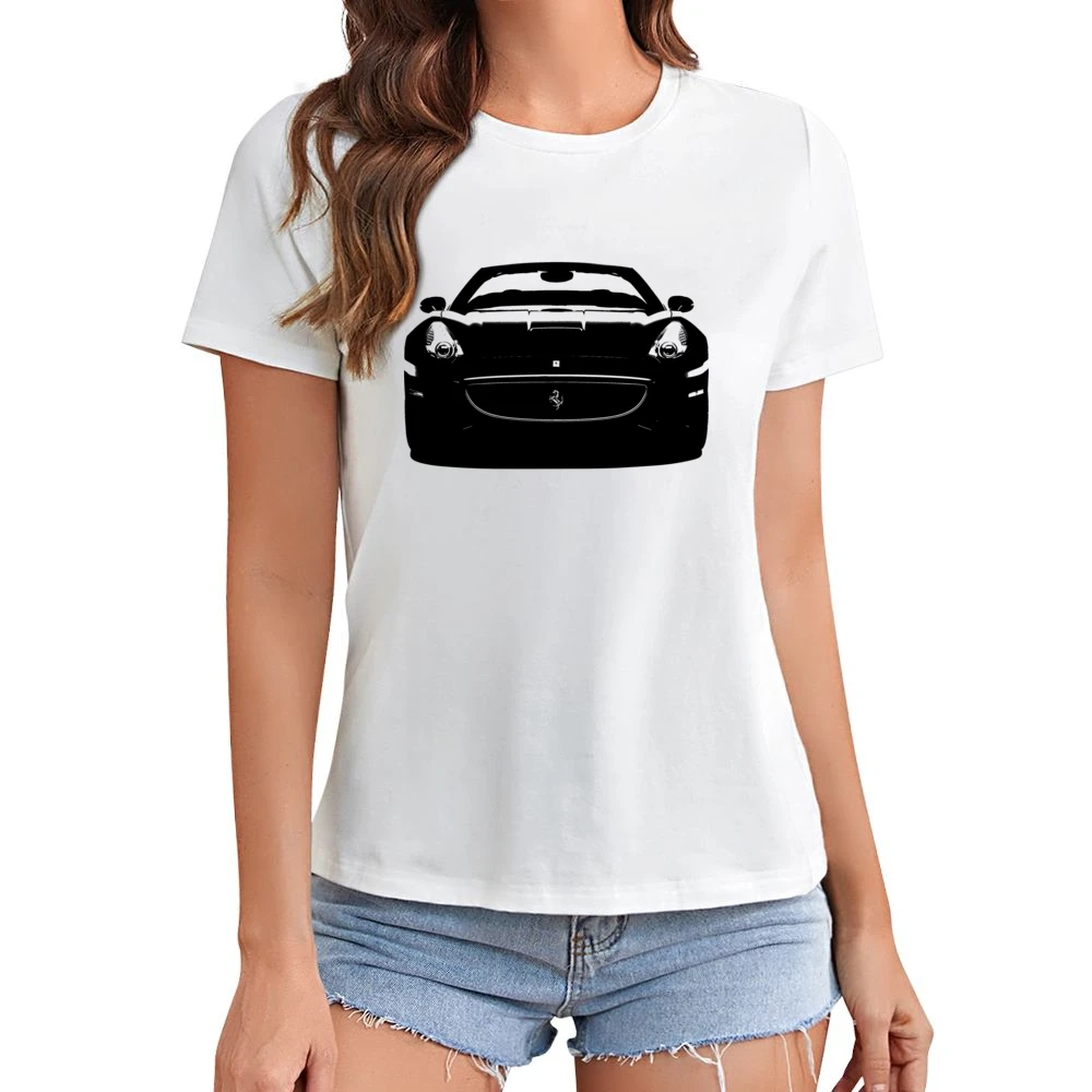 Ferrari California Spyder Convertible Car Front Grill Enthusiast Graph Asian Size Women Ladies T-shirt