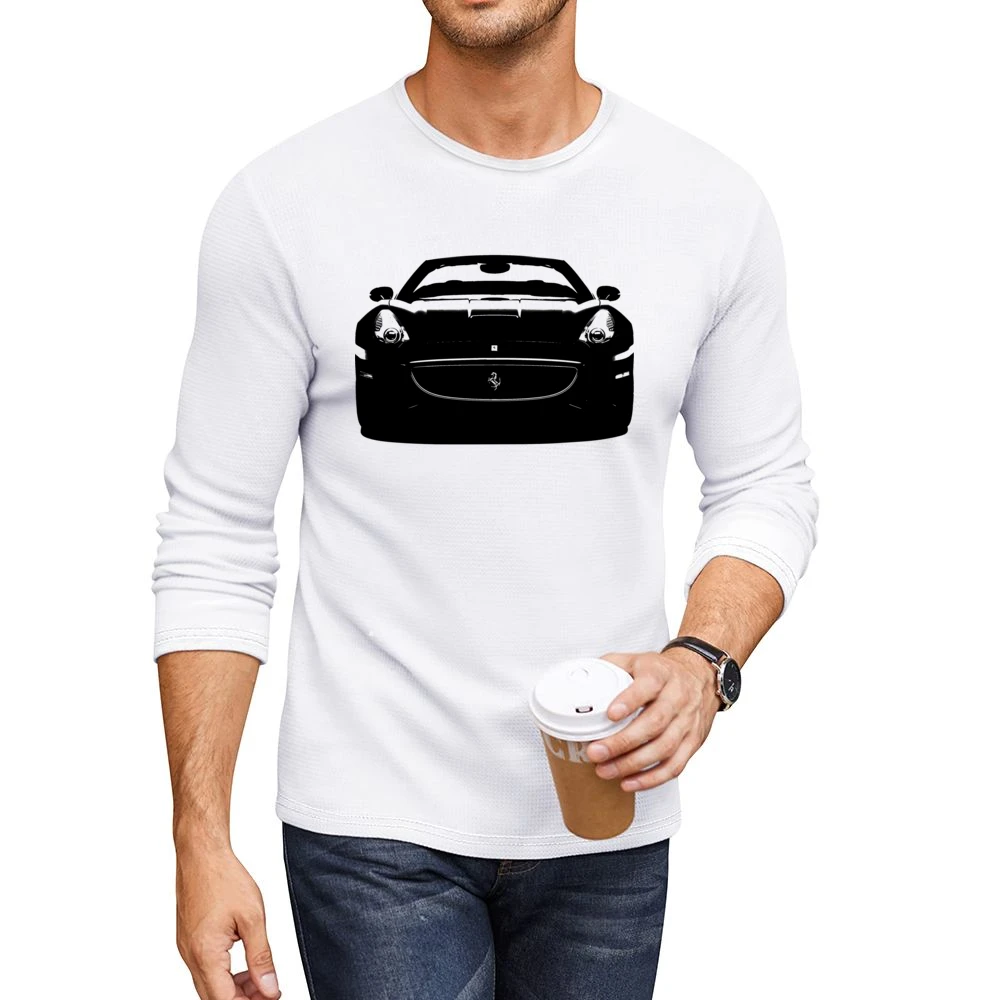 Ferrari California Spyder Convertible Car Front Grill Enthusiast Graph Men CrewNeck Long Sleeve T-Shirt