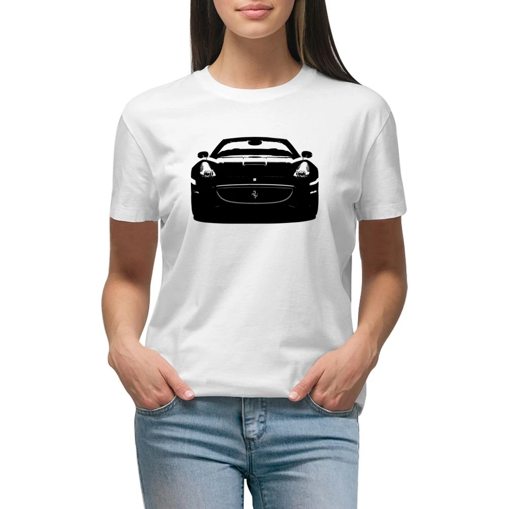 Ferrari California Spyder Convertible Car Front Grill Enthusiast Graph Premium Women Ladies T-shirt