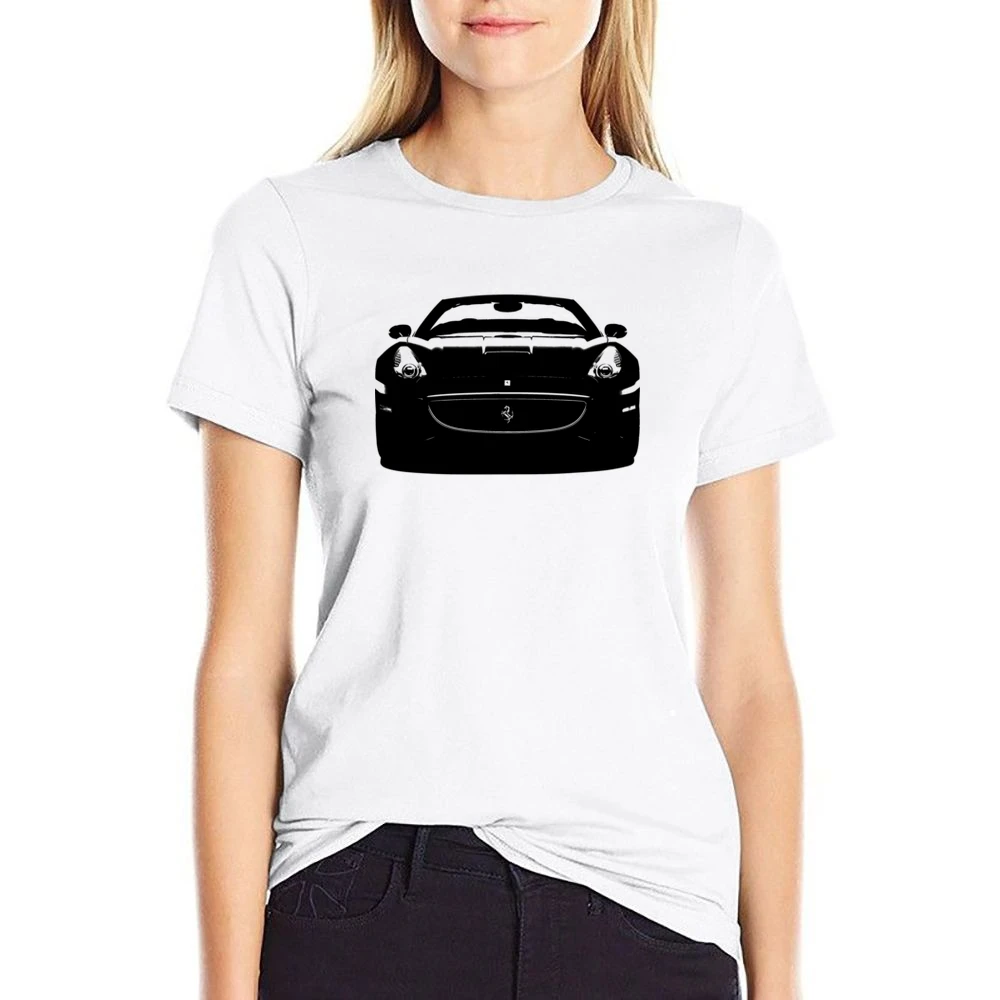 Ferrari California Spyder Convertible Car Front Grill Enthusiast Graph US Size Women Ladies T-shirt