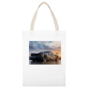 Ferrari Cityscape Tshirt White Canvas Tote Shopping Bag