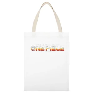 Fighting for One Piece White Canvas Tote Shopping Bag