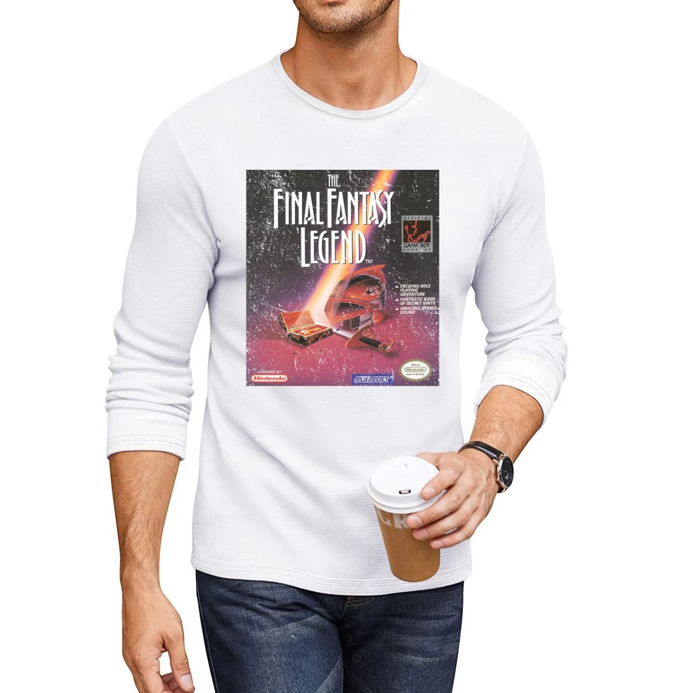 Final Fantasy Legend Game Boy Nintendo Old School Retro Video Game Fan Men CrewNeck Long Sleeve T-Shirt