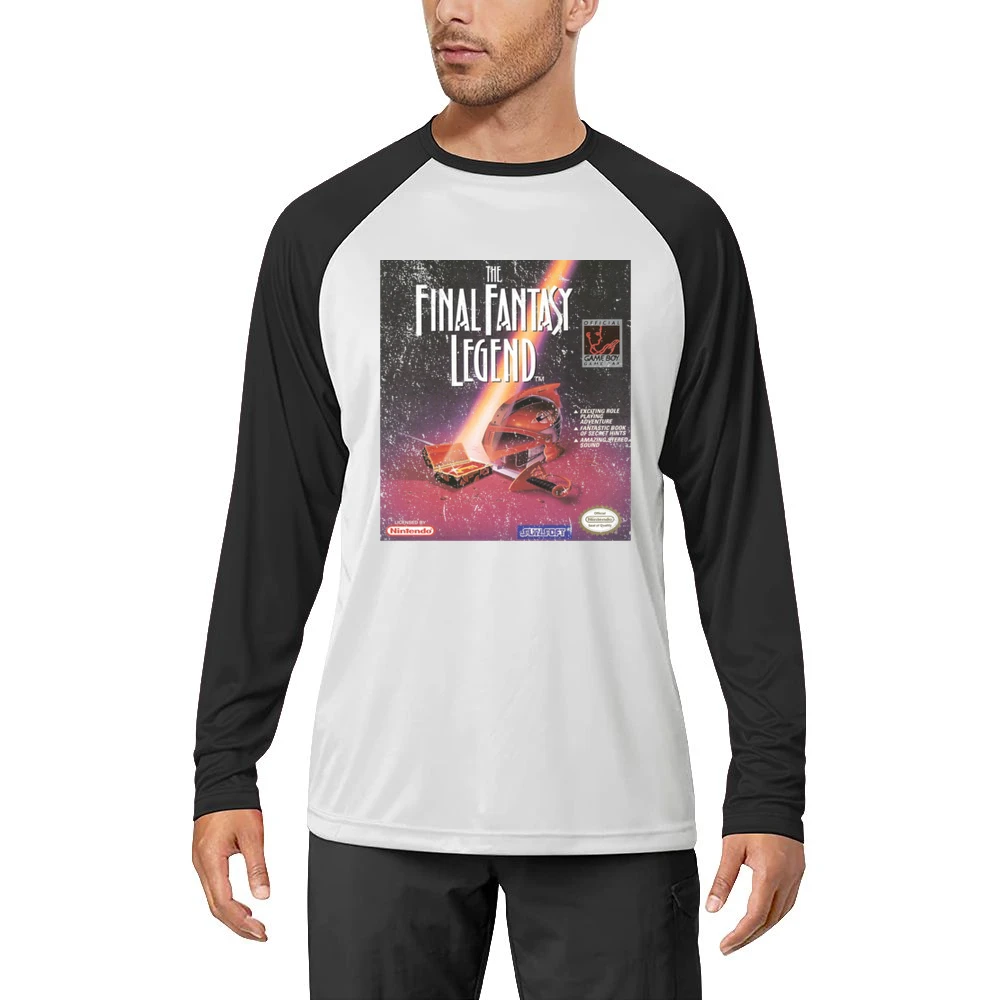 Final Fantasy Legend Game Boy Nintendo Old School Retro Video Game Fan Men Long Sleeve T-Shirt