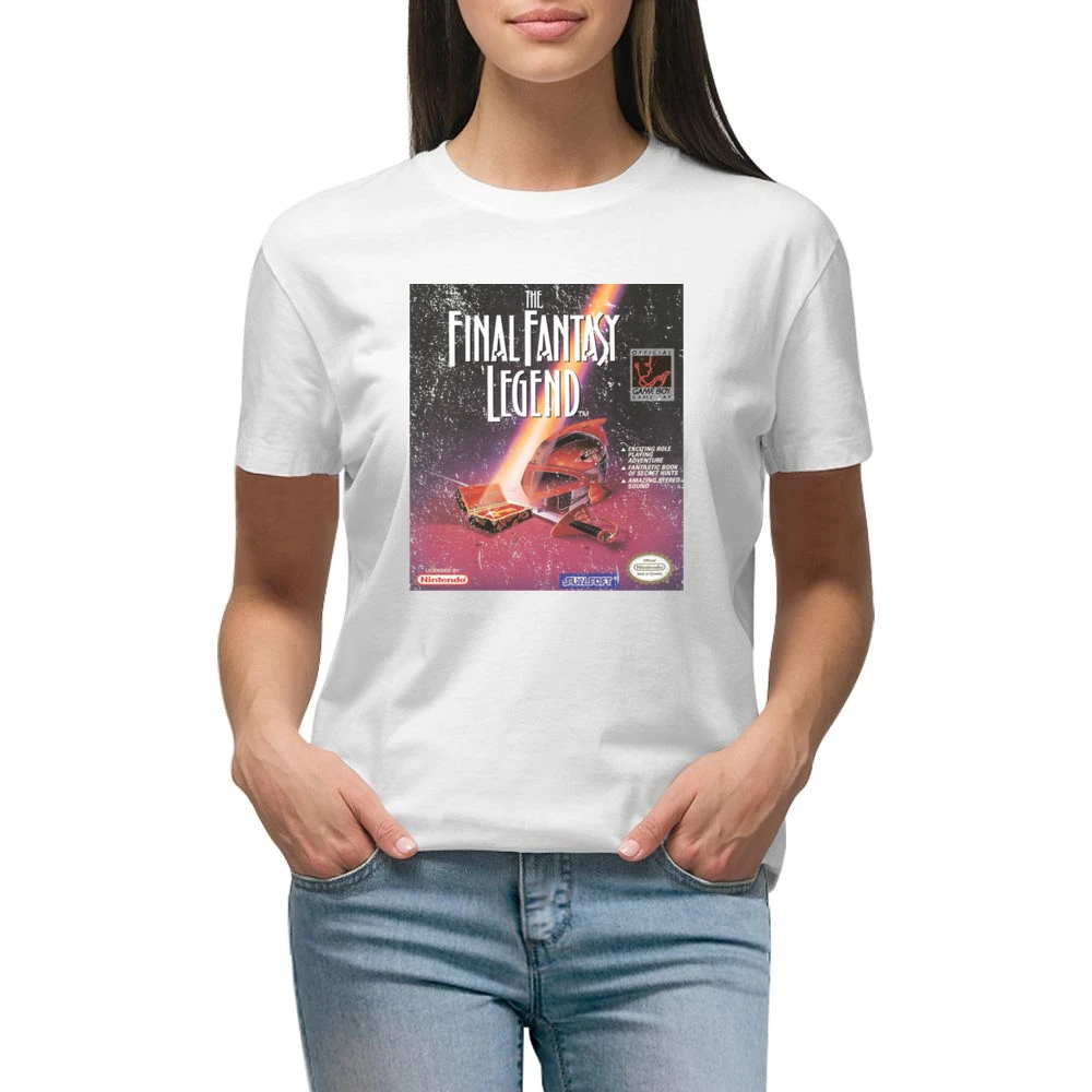 Final Fantasy Legend Game Boy Nintendo Old School Retro Video Game Fan Premium Women Ladies T-shirt