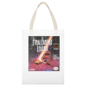 Final Fantasy Legend Game Boy Nintendo Old School Retro Video Game Fan White Canvas Tote Shopping Bag