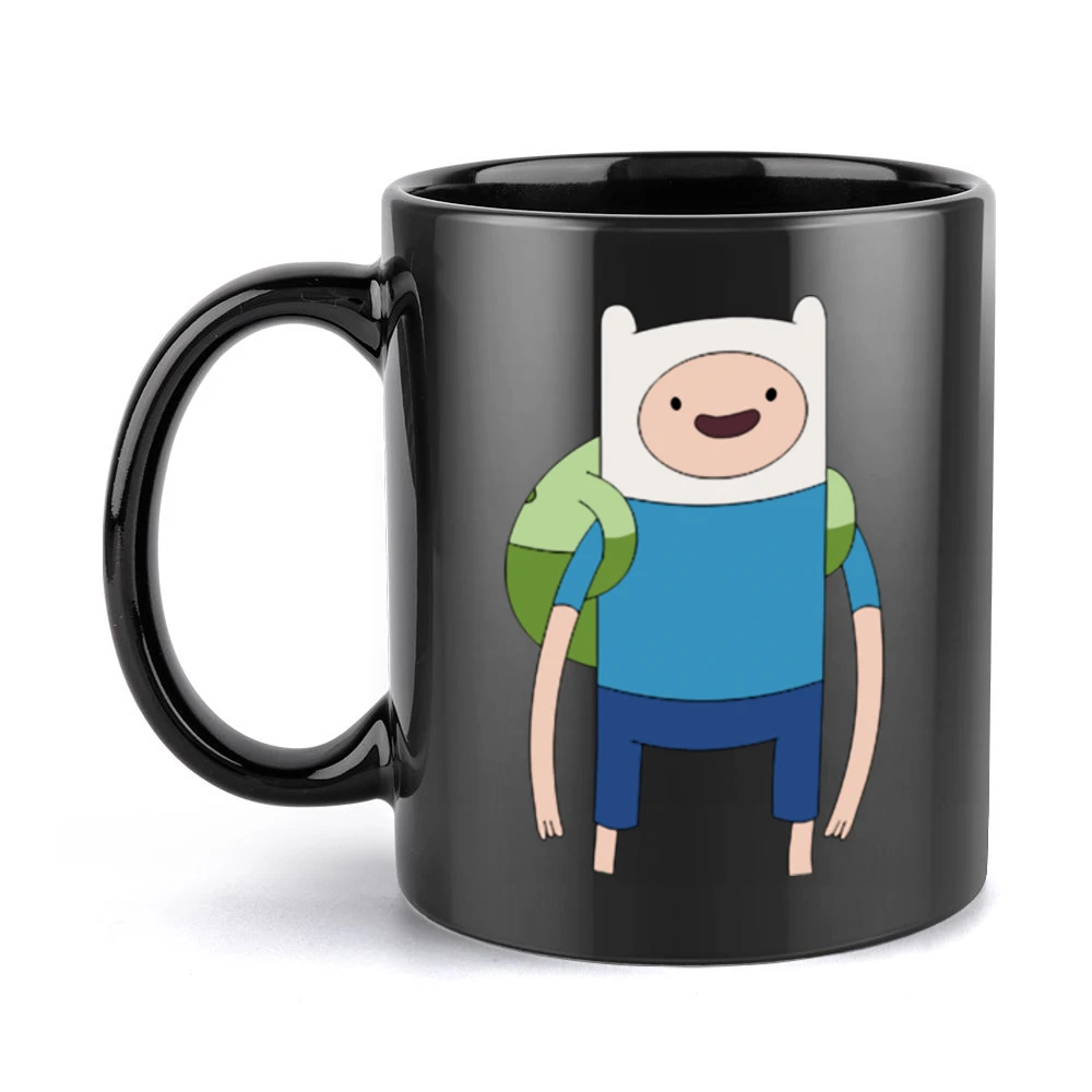 Finn Adventure Time Black Mug