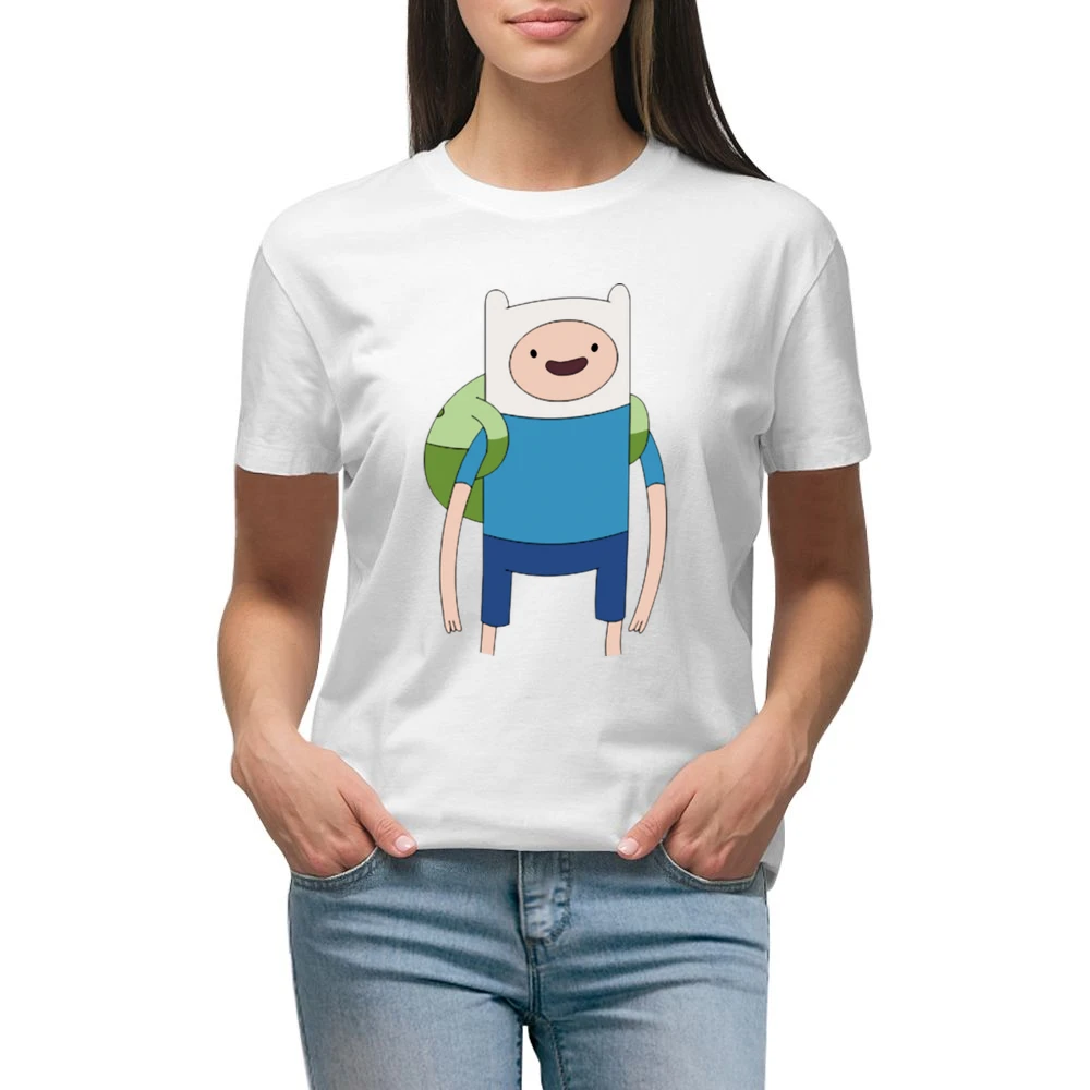 Finn Adventure Time Premium Women Ladies T-shirt