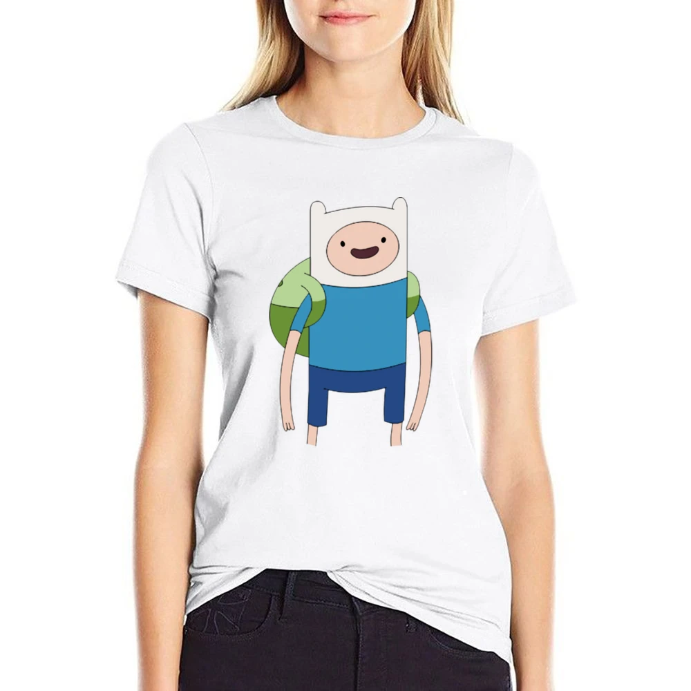 Finn Adventure Time US Size Women Ladies T-shirt