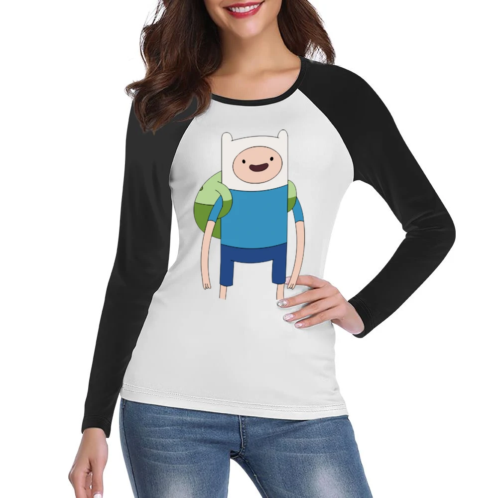 Finn Adventure Time Women Ladies Long Sleeve T-Shirt