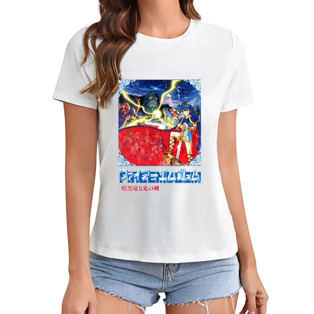 Fire Emblem Nes Nintendo Old School Retro Video Game Japanese Fan Dist Asian Size Women Ladies T-shirt