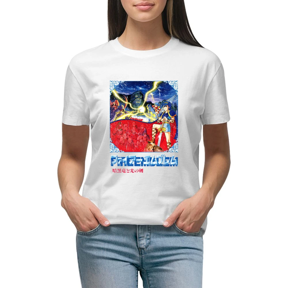 Fire Emblem Nes Nintendo Old School Retro Video Game Japanese Fan Dist Premium Women Ladies T-shirt
