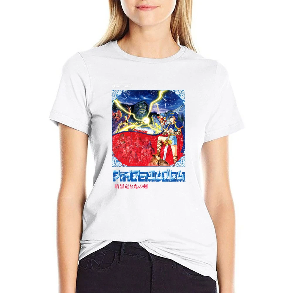 Fire Emblem Nes Nintendo Old School Retro Video Game Japanese Fan Dist US Size Women Ladies T-shirt