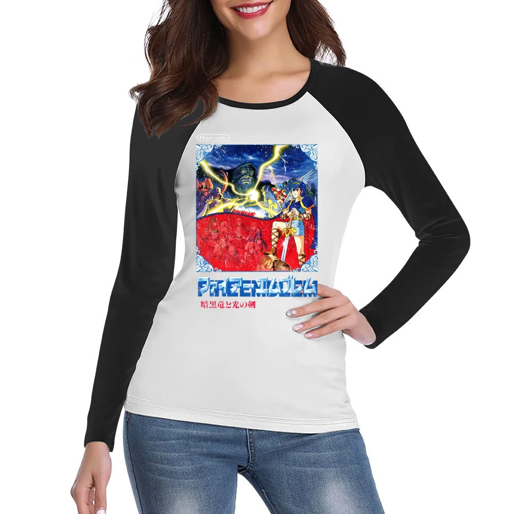 Fire Emblem Nes Nintendo Old School Retro Video Game Japanese Fan Dist Women Ladies Long Sleeve T-Shirt