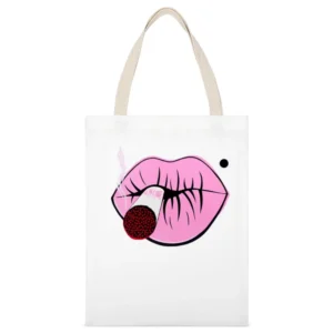 First Kiss Popular Kid Rock Album Cover Graphic Music White Canvas Tote Shopping Bag