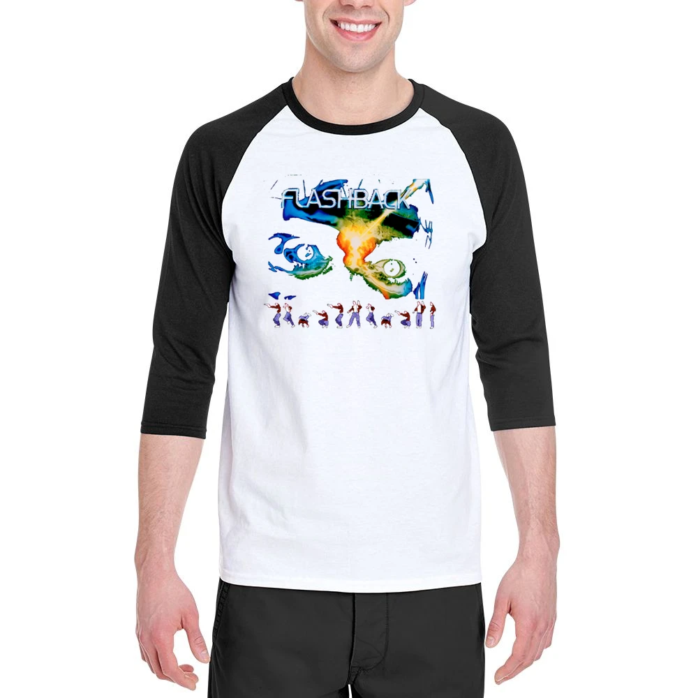 Flashback Video Game Retro 80s Men 3/4 Sleeve T-Shirt