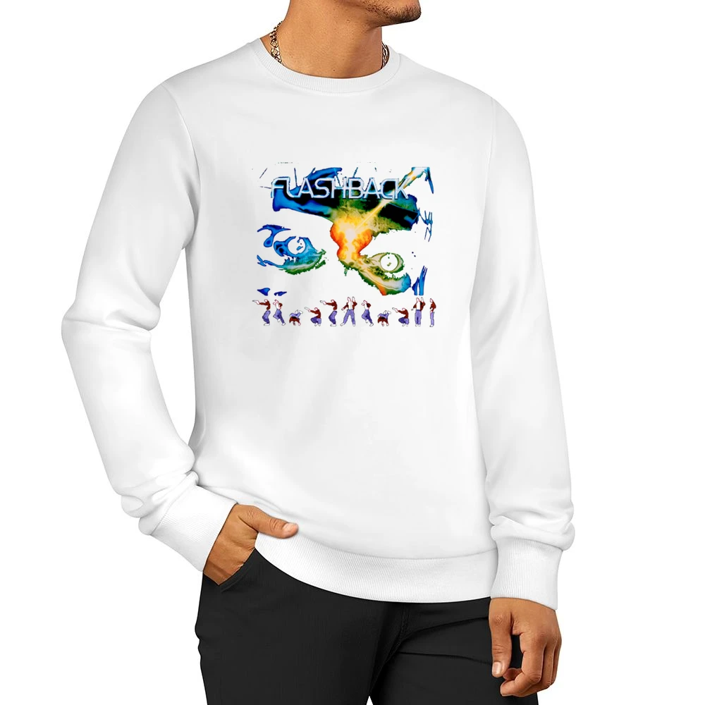 Flashback Video Game Retro 80s Men Pullover Sweatshirt