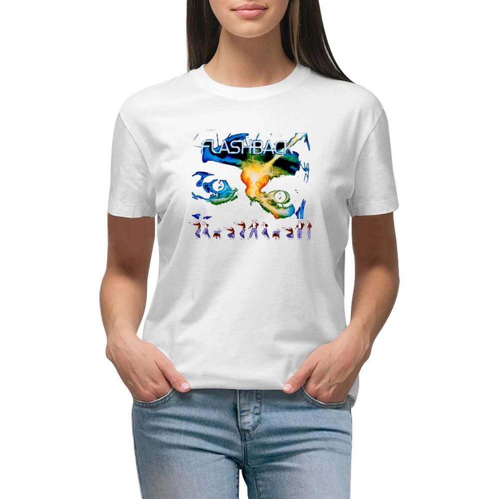 Flashback Video Game Retro 80s Premium Women Ladies T-shirt