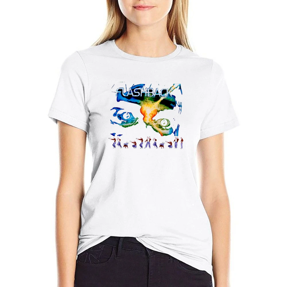 Flashback Video Game Retro 80s US Size Women Ladies T-shirt
