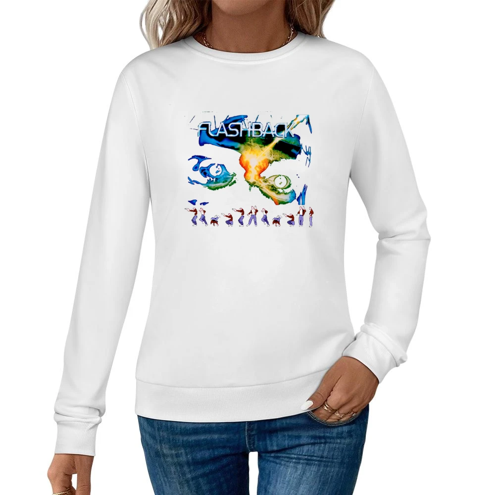 Flashback Video Game Retro 80s Women Pullover Sweatshirt