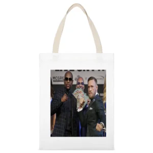 Floyd Mayweather Connor Mcgregor Moneybelt Tshirt White Canvas Tote Shopping Bag